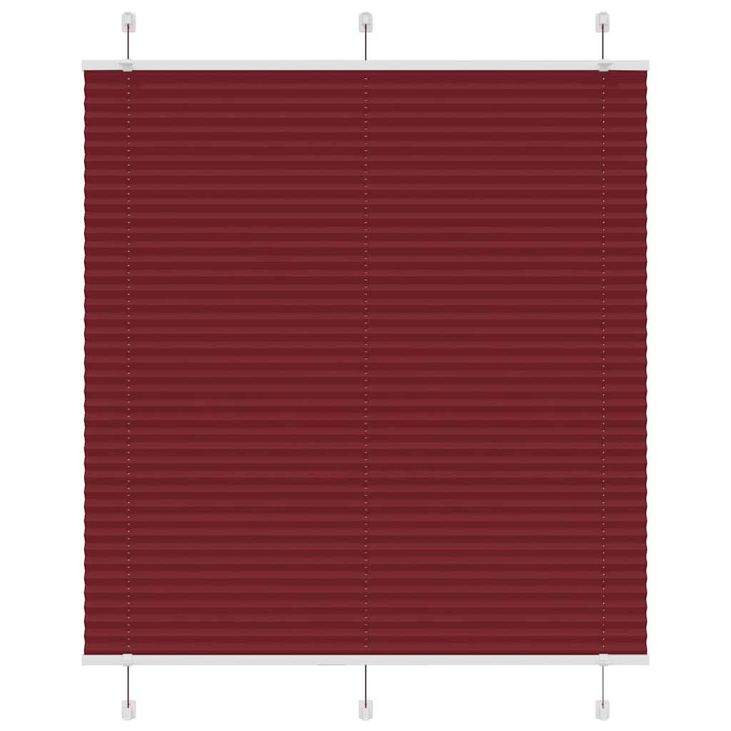 vidaXL Pleated Blind Bordeaux Red 120x150 cm Fabric Width 119.4 cm Polyester 1