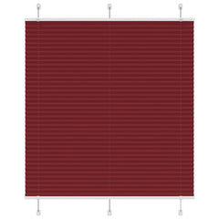 vidaXL Pleated Blind Bordeaux Red 120x150 cm Fabric Width 119.4 cm Polyester 1