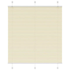 vidaXL Pleated Blind Cream 120x100 cm Fabric Width 119.4 cm Polyester 1