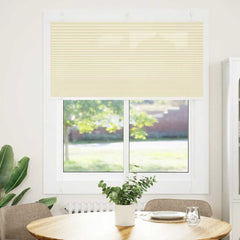 vidaXL Pleated Blind Cream 120x100 cm Fabric Width 119.4 cm Polyester 2