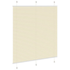 vidaXL Pleated Blind Cream 120x100 cm Fabric Width 119.4 cm Polyester 4