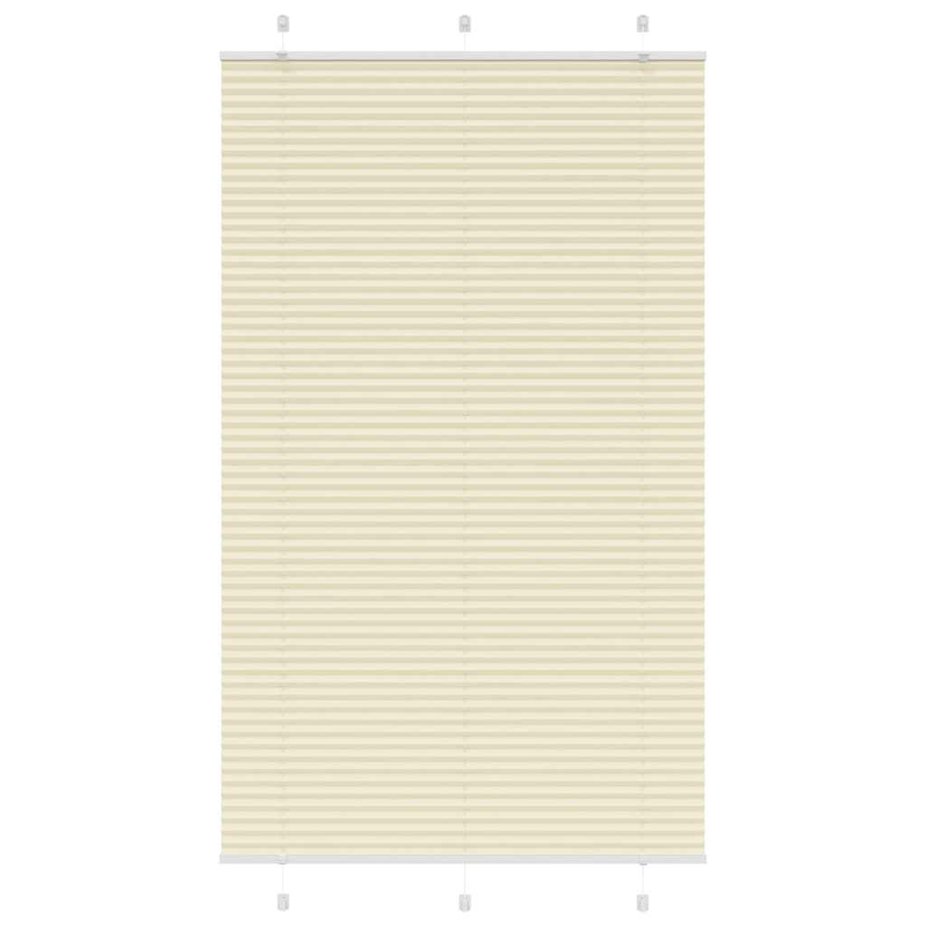 vidaXL Pleated Blind Cream 120x200 cm Fabric Width 119.4 cm Polyester 1