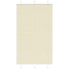vidaXL Pleated Blind Cream 120x200 cm Fabric Width 119.4 cm Polyester 1