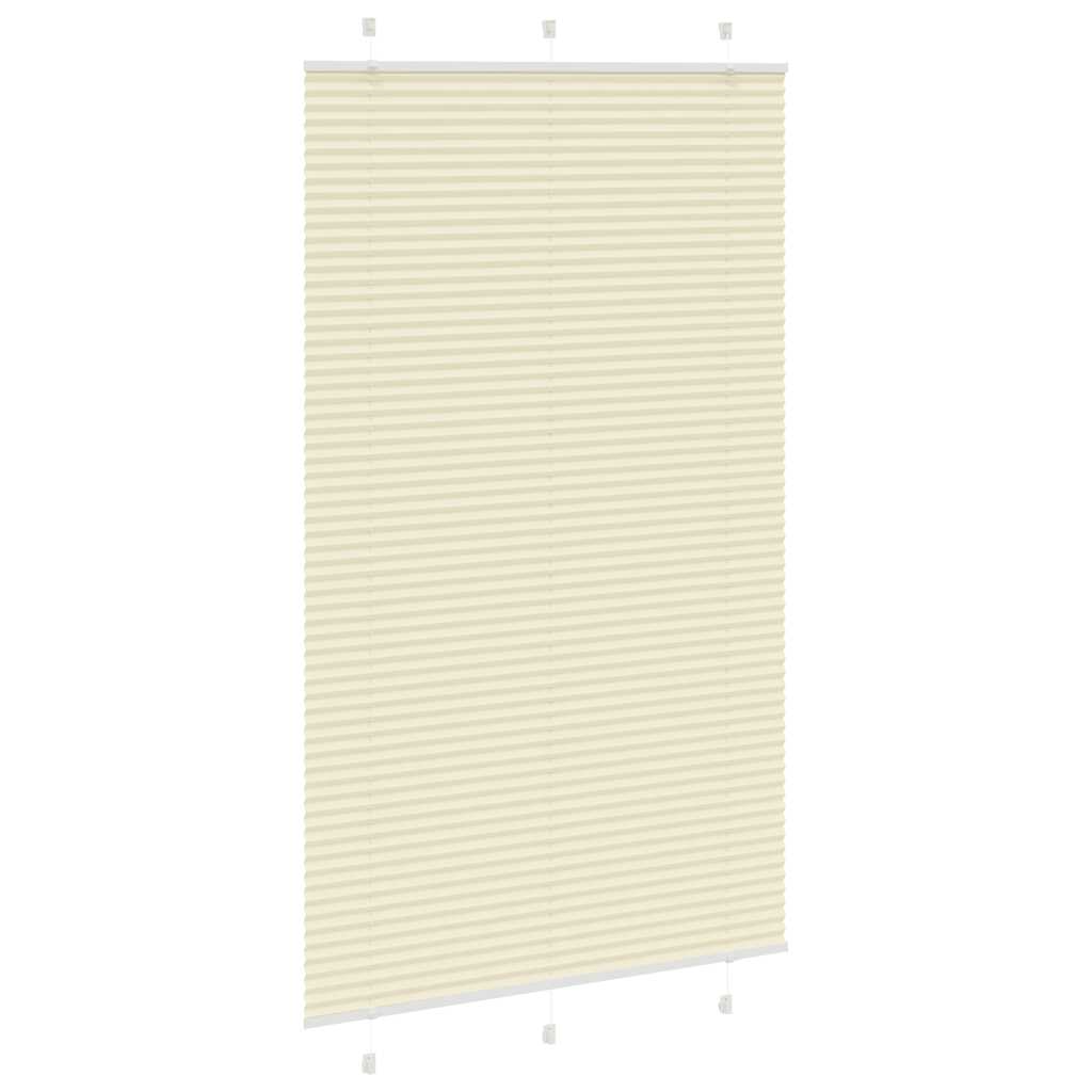 vidaXL Pleated Blind Cream 120x200 cm Fabric Width 119.4 cm Polyester 3