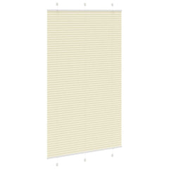 vidaXL Pleated Blind Cream 120x200 cm Fabric Width 119.4 cm Polyester 3