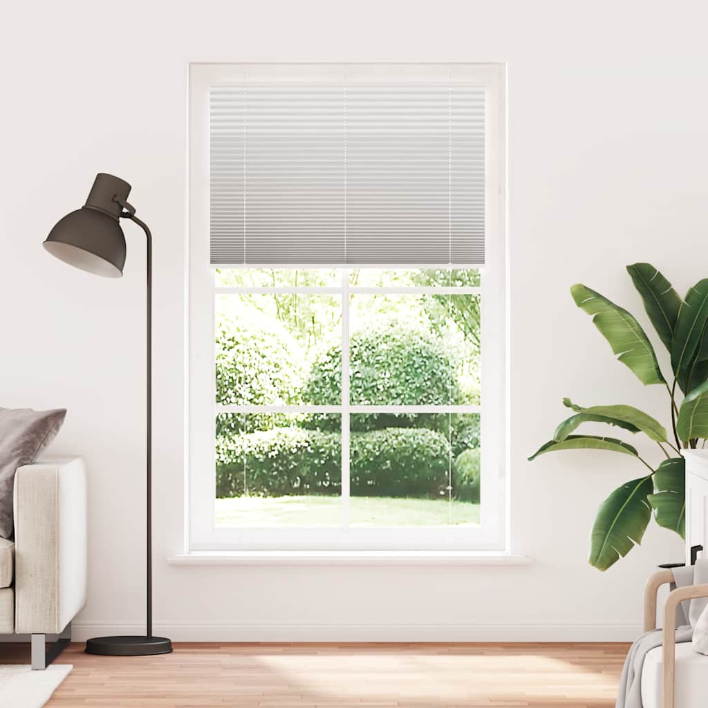 vidaXL Pleated Blind Light Grey 120x200 cm Fabric Width 119.4 cm 1