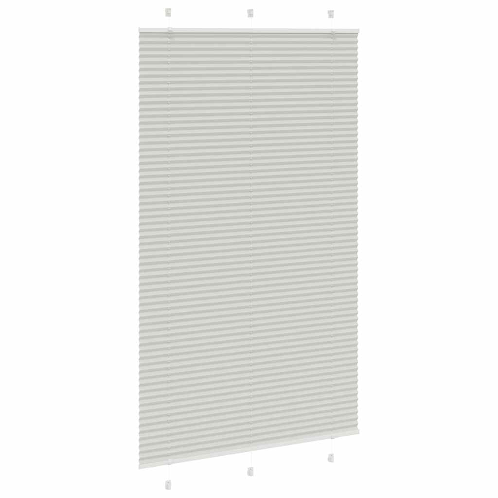 vidaXL Pleated Blind Light Grey 120x200 cm Fabric Width 119.4 cm 3