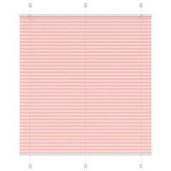 vidaXL Pleated Blind Pink 120x150 cm Fabric Width 119.4 cm Polyester 1