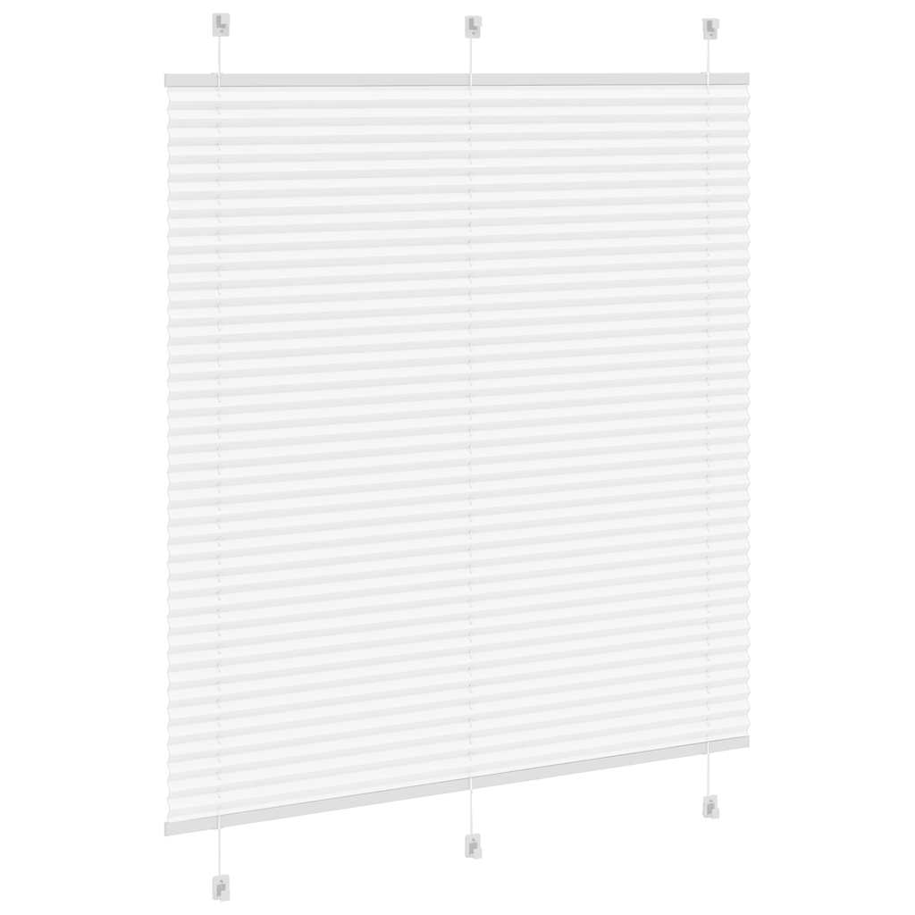vidaXL Pleated Blind White 120x100 cm Fabric Width 119.4 cm Polyester 4