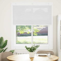 vidaXL Pleated Blind White 120x150 cm Fabric Width 119.4 cm Polyester 2