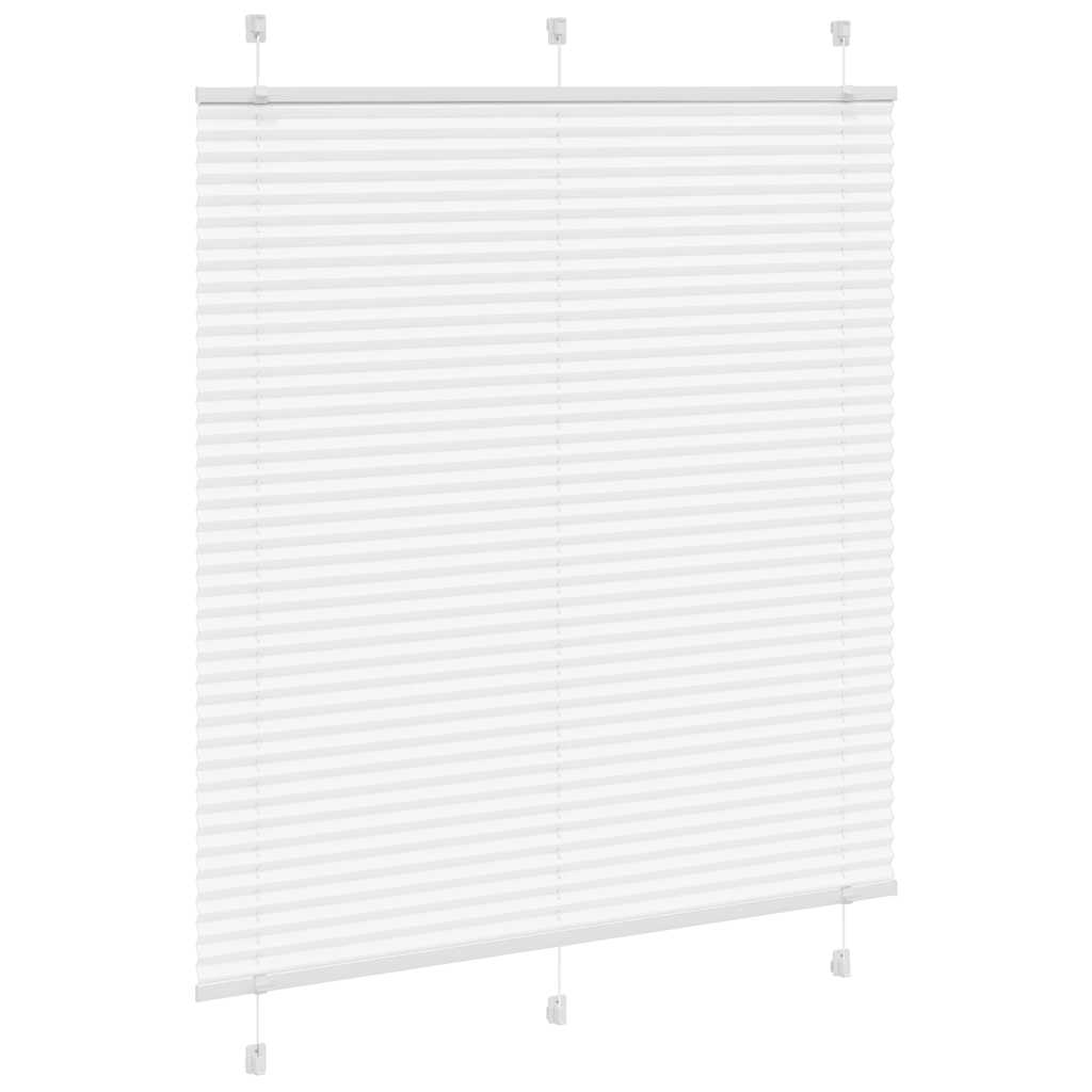 vidaXL Pleated Blind White 120x150 cm Fabric Width 119.4 cm Polyester 3