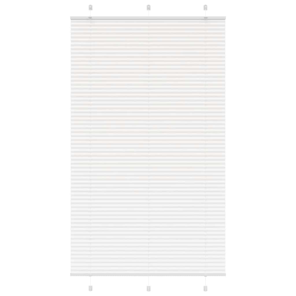 vidaXL Pleated Blind White 120x200 cm Fabric Width 119.4 cm Polyester 1