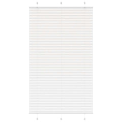vidaXL Pleated Blind White 120x200 cm Fabric Width 119.4 cm Polyester 1