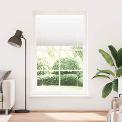 vidaXL Pleated Blind White 120x200 cm Fabric Width 119.4 cm Polyester 2