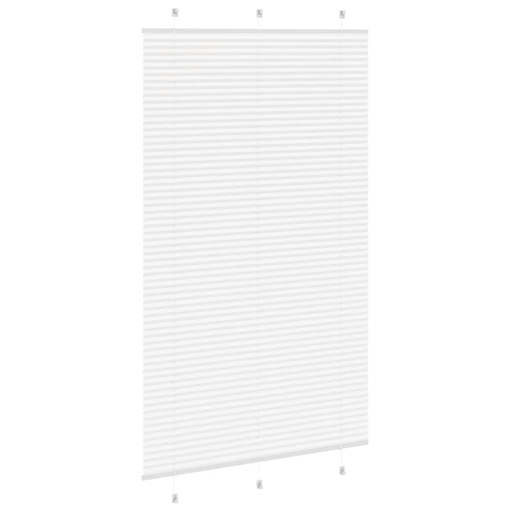 vidaXL Pleated Blind White 120x200 cm Fabric Width 119.4 cm Polyester 4