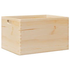 vidaXL Wooden Box with Handles 40x30x23 cm Solid Wood Pine 2