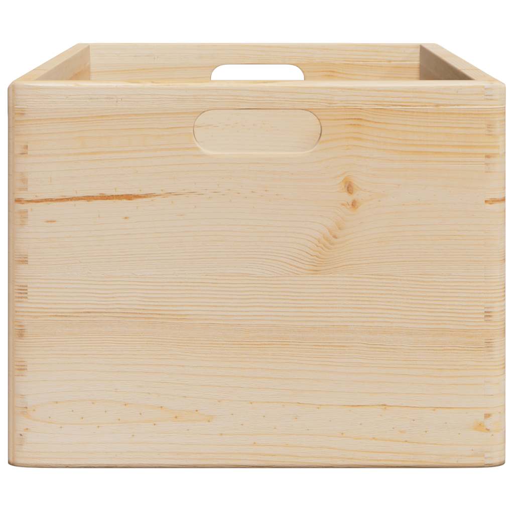 vidaXL Wooden Box with Handles 40x30x23 cm Solid Wood Pine 5