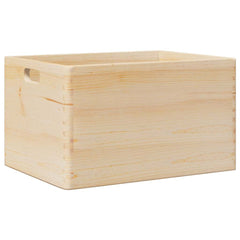 vidaXL Wooden Box with Handles 40x30x23 cm Solid Wood Pine 6