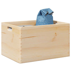 vidaXL Wooden Box with Handles 40x30x23 cm Solid Wood Pine 1