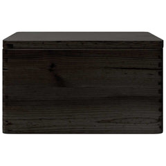 vidaXL Wooden Box with Lid and Handles Black 40x30x23cm Solid Wood Pine 4