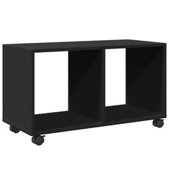 vidaXL Rolling Cabinet Black 72x33x42.5 cm Engineered Wood 2