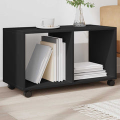 vidaXL Rolling Cabinet Black 72x33x42.5 cm Engineered Wood 1