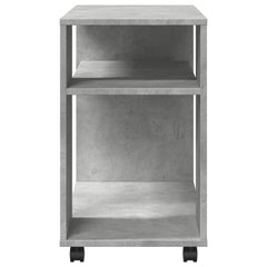 vidaXL Side Table with Wheels Concrete Grey 70x35x60 cm Engineered Wood 6