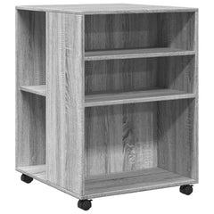 Side Table with Wheels Engineered Wood