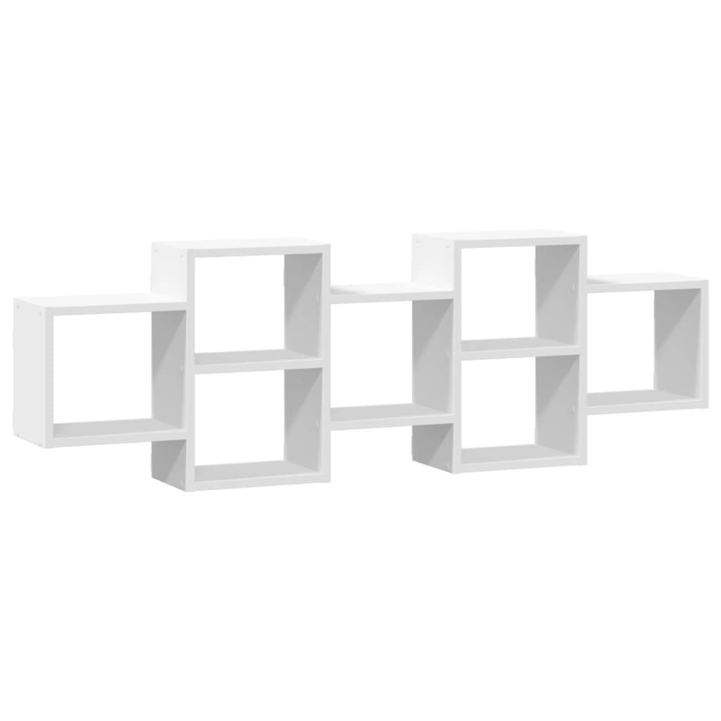 vidaXL Wall Shelf White 129x18x42 cm Engineered Wood 2