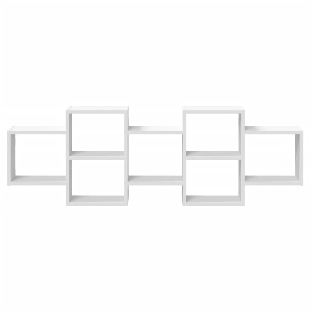 vidaXL Wall Shelf White 129x18x42 cm Engineered Wood 4