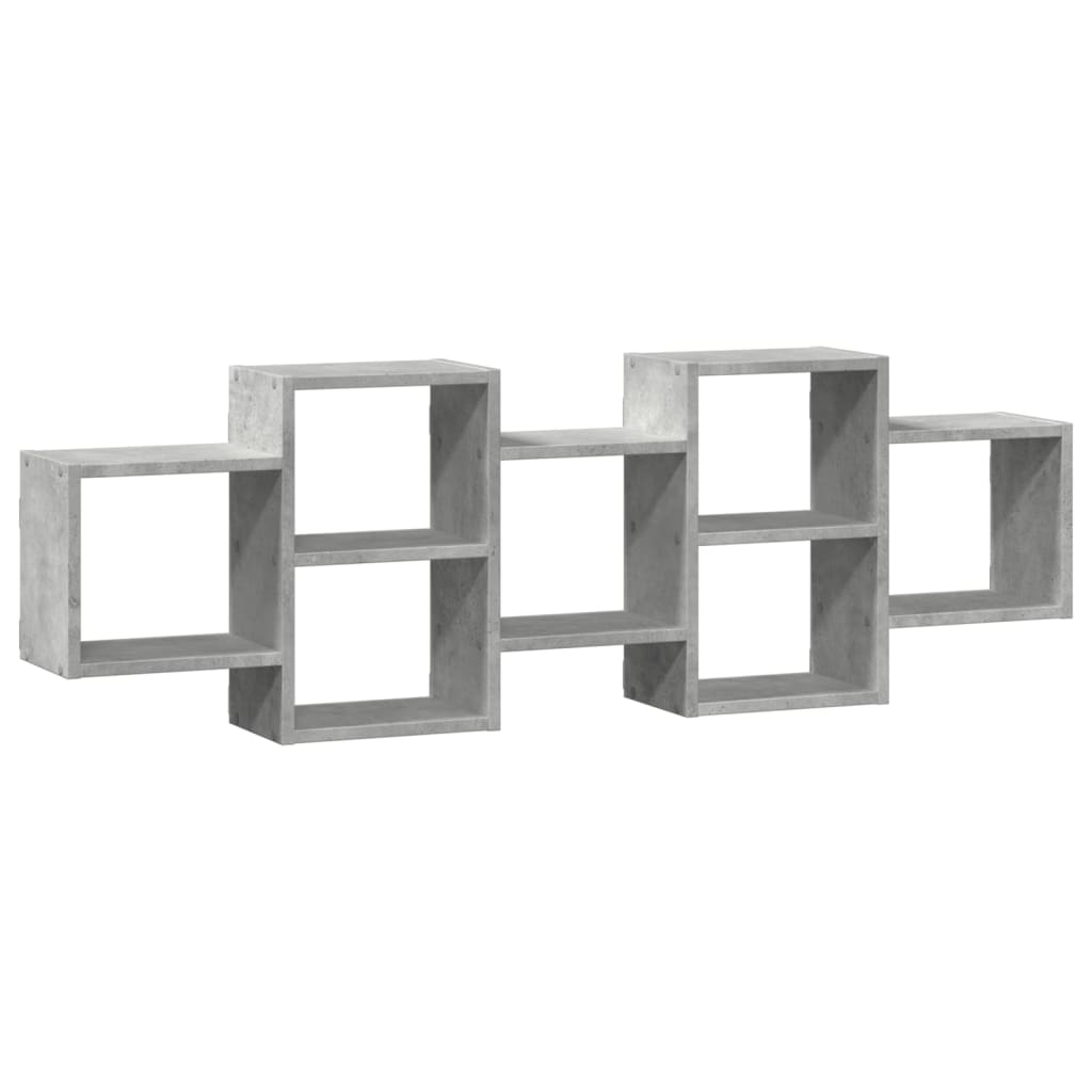 vidaXL Wall Shelf Concrete Grey 129x18x42 cm Engineered Wood 2