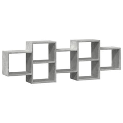 vidaXL Wall Shelf Concrete Grey 129x18x42 cm Engineered Wood 2