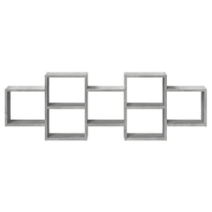 vidaXL Wall Shelf Concrete Grey 129x18x42 cm Engineered Wood 4
