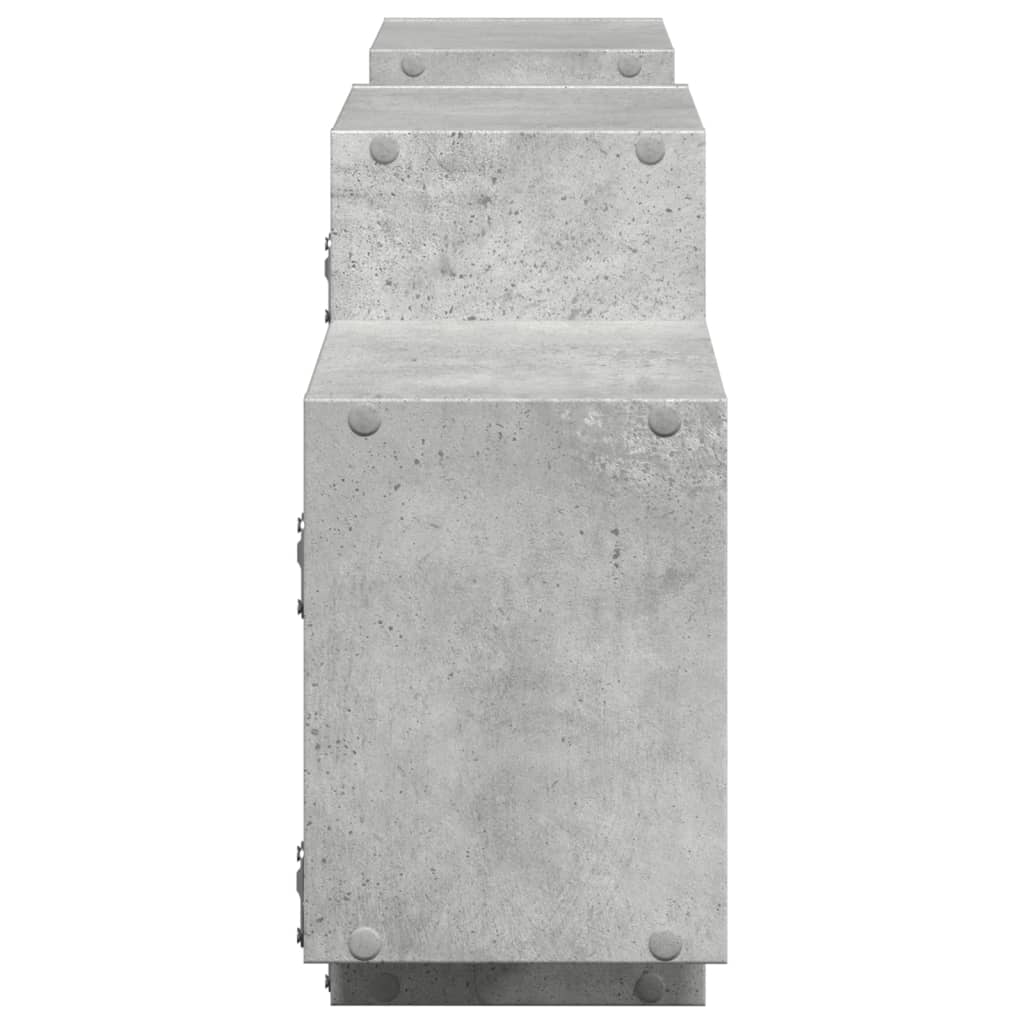 vidaXL Wall Shelf Concrete Grey 129x18x42 cm Engineered Wood 5