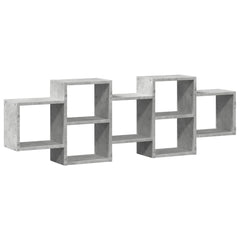 vidaXL Wall Shelf Concrete Grey 129x18x42 cm Engineered Wood 6