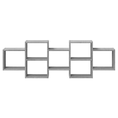 vidaXL Wall Shelf Grey Sonoma 129x18x42 cm Engineered Wood 4