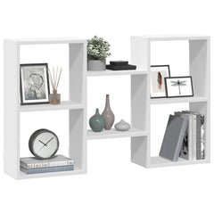 vidaXL Wall Shelf White 96x18x60 cm Engineered Wood 3