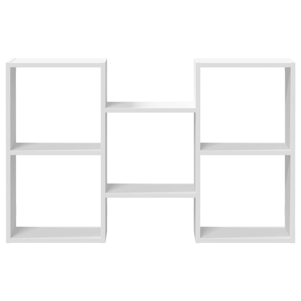 vidaXL Wall Shelf White 96x18x60 cm Engineered Wood 4