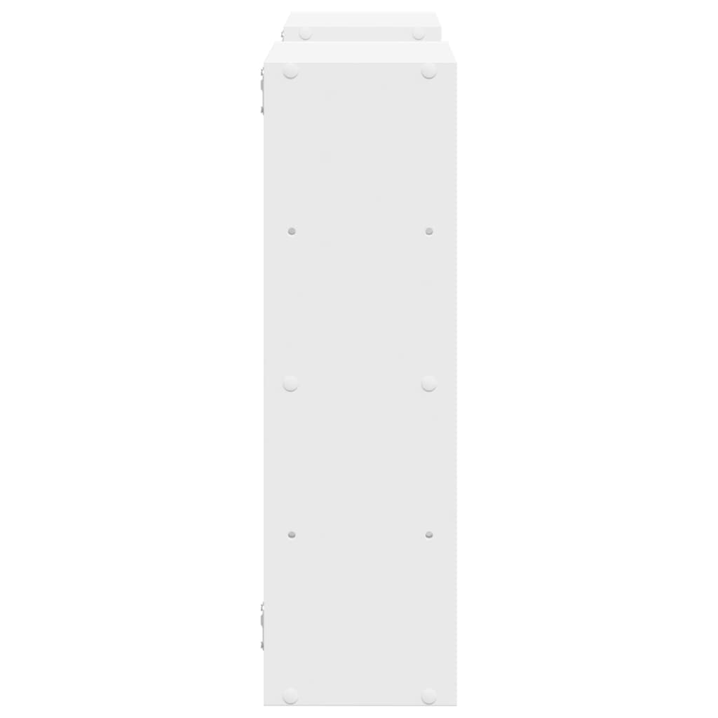 vidaXL Wall Shelf White 96x18x60 cm Engineered Wood 5