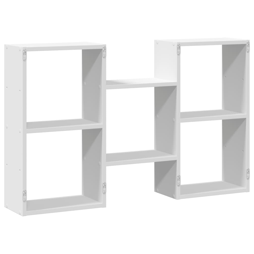 vidaXL Wall Shelf White 96x18x60 cm Engineered Wood 6