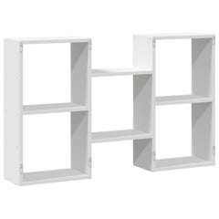 vidaXL Wall Shelf White 96x18x60 cm Engineered Wood 6