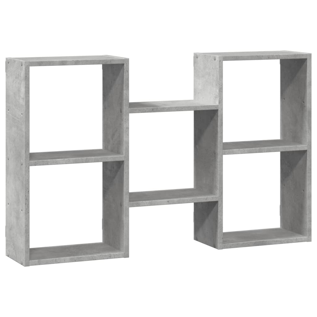 vidaXL Wall Shelf Concrete Grey 96x18x60 cm Engineered Wood 2