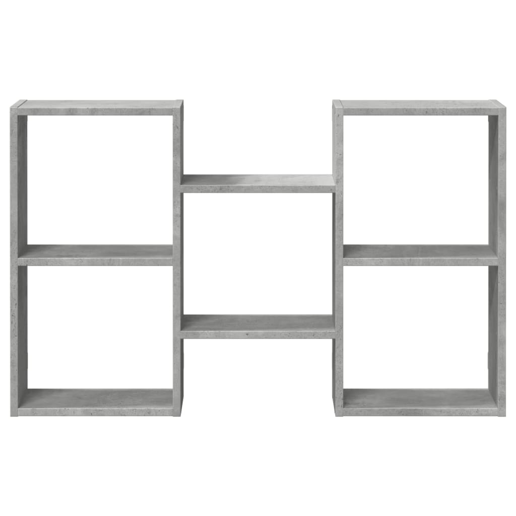 vidaXL Wall Shelf Concrete Grey 96x18x60 cm Engineered Wood 4