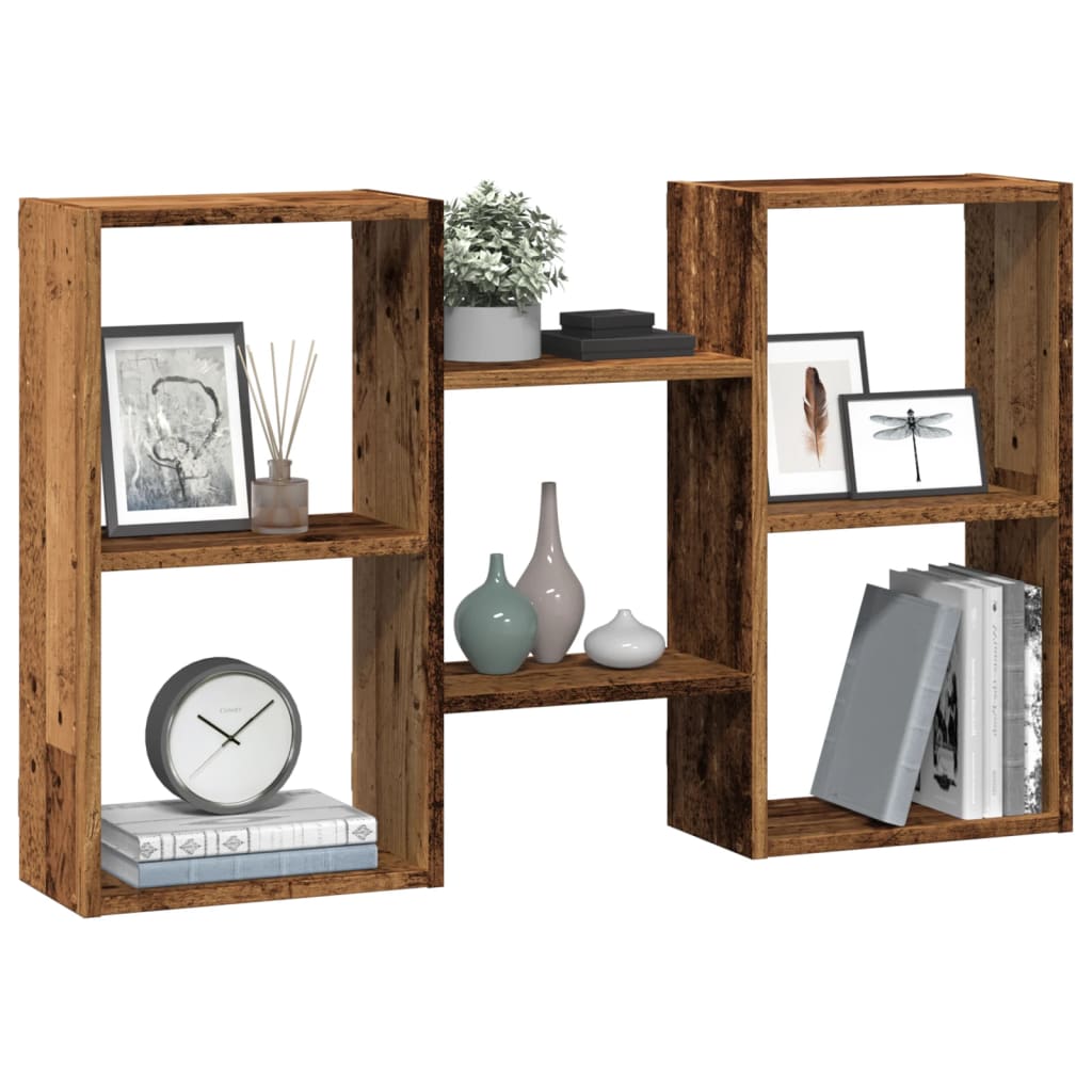 vidaXL Wall Shelf Old Wood 96x18x60 cm Engineered Wood 3