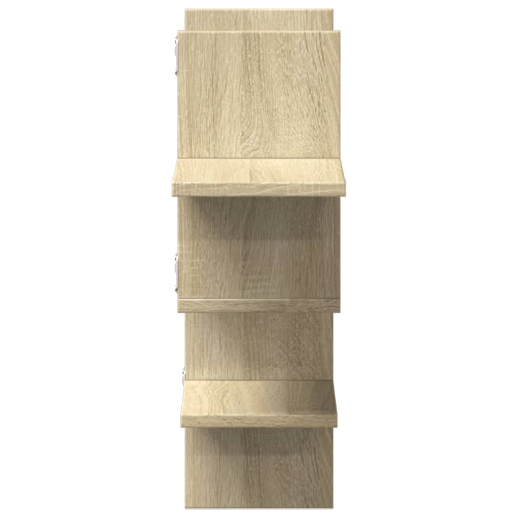 vidaXL Wall Shelf Sonoma Oak 124.5x18x60.5 cm Engineered Wood 5