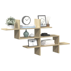 vidaXL Wall Shelf Sonoma Oak 124.5x18x60.5 cm Engineered Wood 1