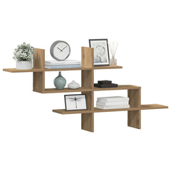 vidaXL Wall Shelf Artisian Oak 124.5x18x60.5 cm Engineered Wood 3