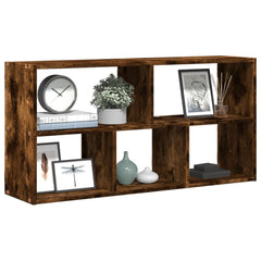 vidaXL Wall Shelf Smoked Oak 100x25x50 cm Engineered Wood 1