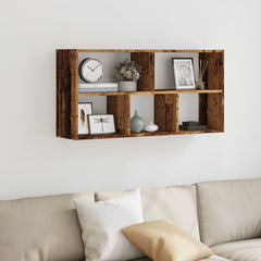 vidaXL Wall Shelf Old Wood 100x25x50 cm Engineered Wood 3