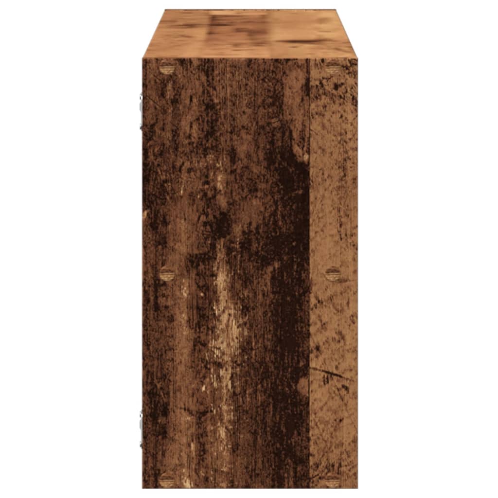 vidaXL Wall Shelf Old Wood 100x25x50 cm Engineered Wood 5